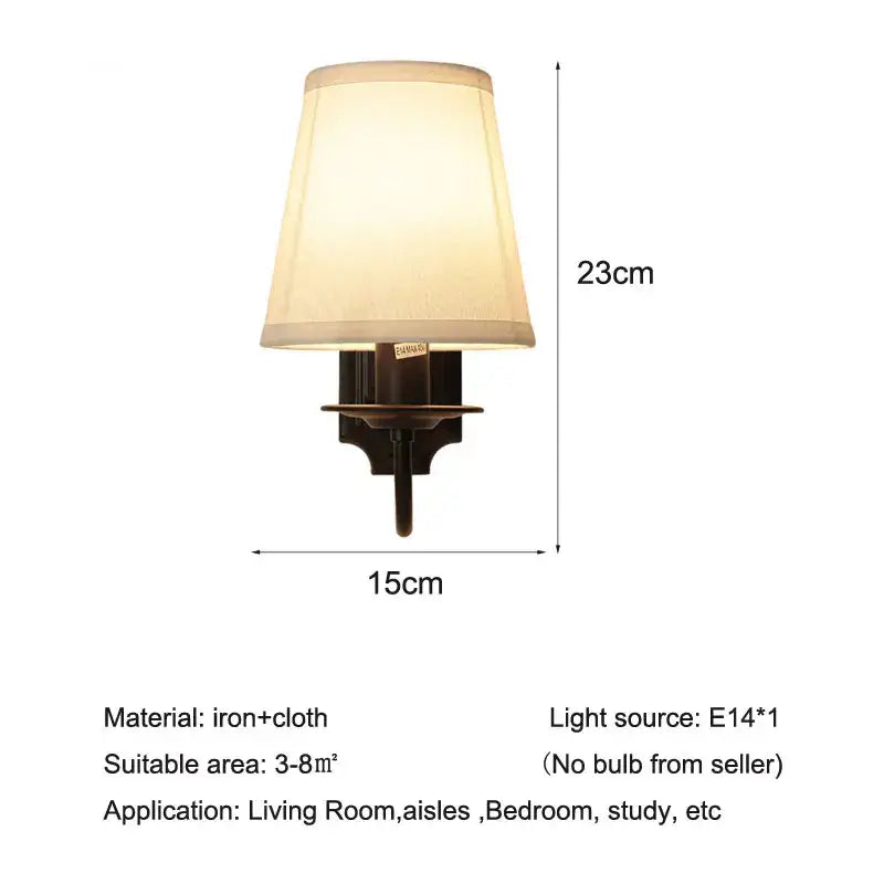 DecorBites™ Black Iron Wall Lamp: Elegant Rural Bedroom & Living Room Sconce with European Flair