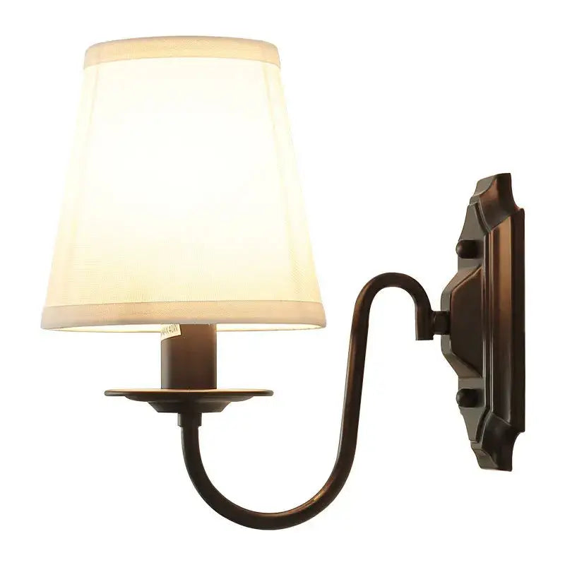 DecorBites™ Black Iron Wall Lamp: Elegant Rural Bedroom & Living Room Sconce with European Flair