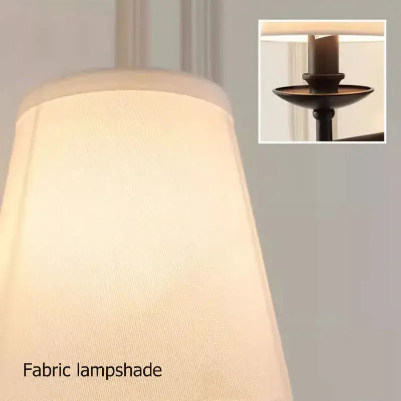 DecorBites™ Black Iron Wall Lamp Retro Bedroom Hotel European Living Room Sconce