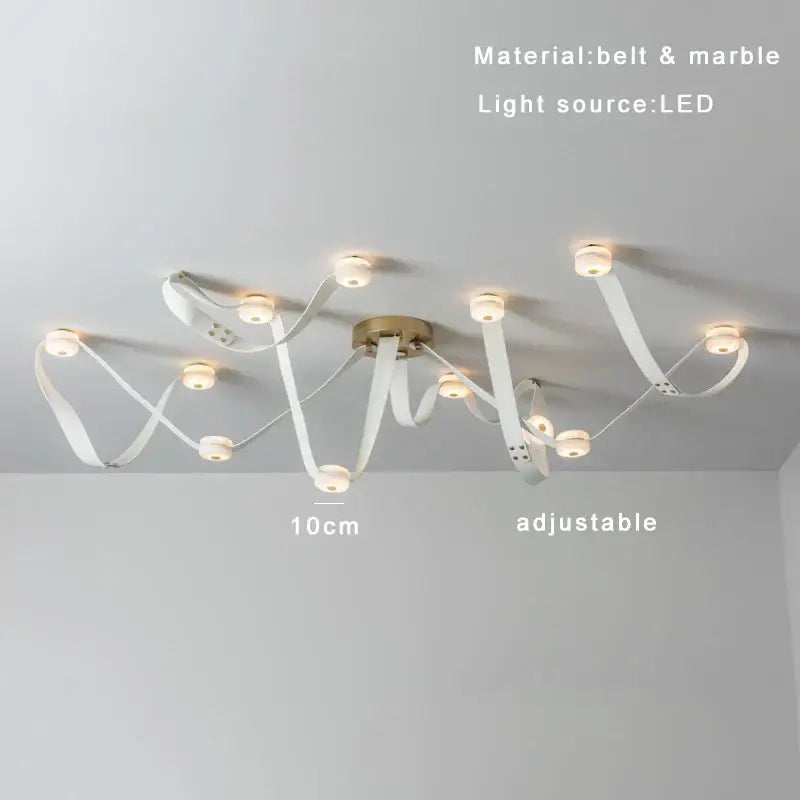 DecorBites™ Black Leather Marble Chandeliers | Adjustable Dining Room Lamps | Easy Installation Home Decor