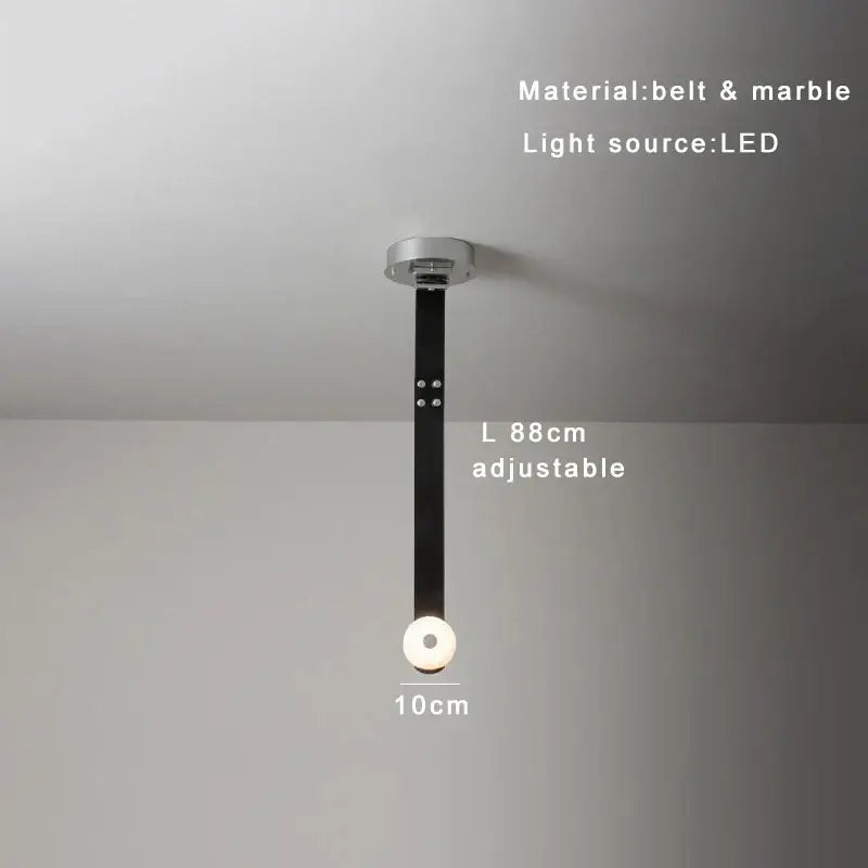 DecorBites™ Black Leather Marble Chandeliers | Adjustable Dining Room Lamps | Easy Installation Home Decor