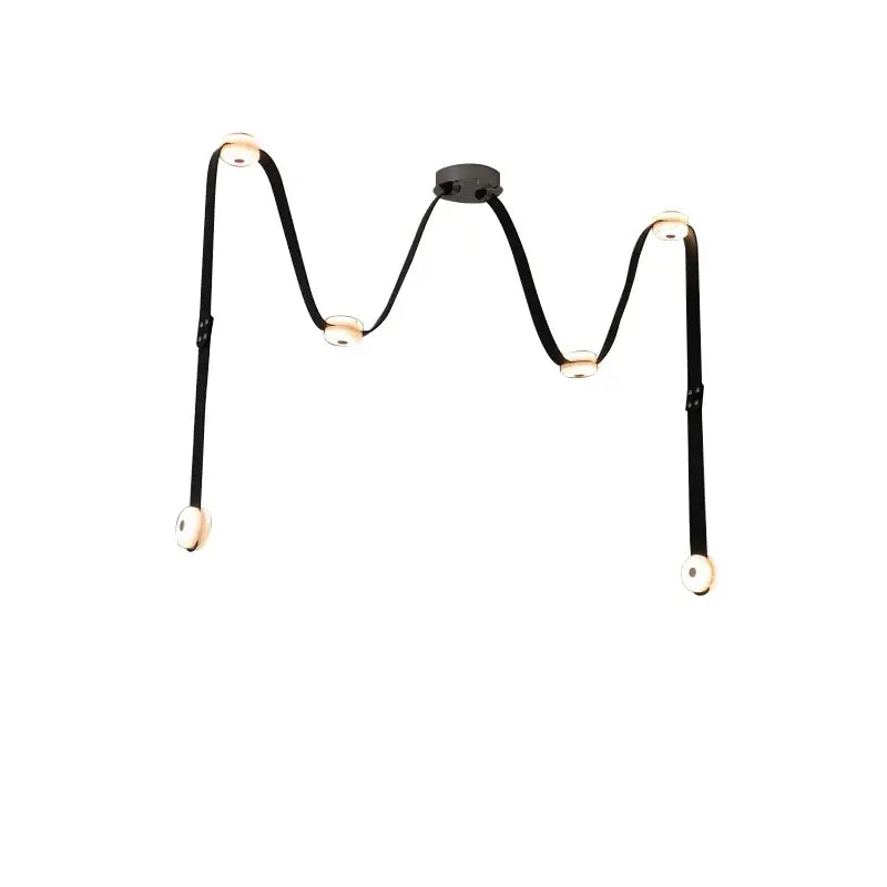 DecorBites™ Black Leather Marble Chandeliers | Adjustable Dining Room Lamps | Easy Installation Home Decor