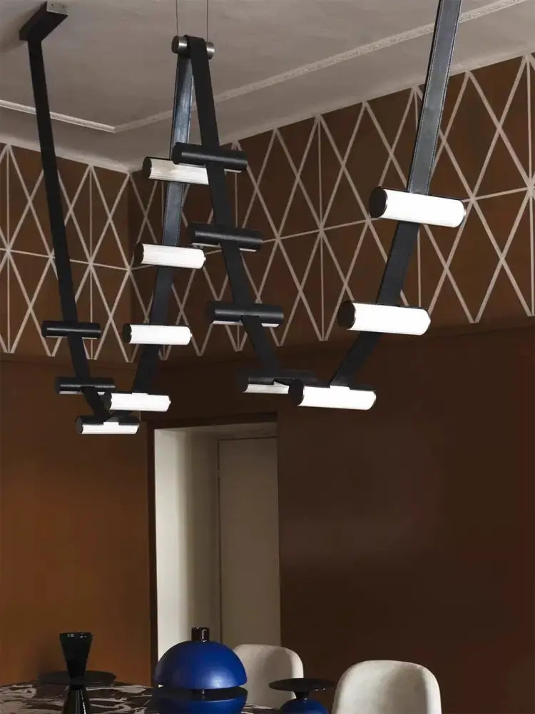 DecorBites™ Black Leather Pendant Light for Dining Room Home Decor