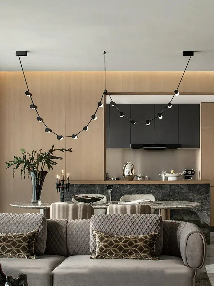 DecorBites™ Black Leather Pendant Light for Dining Room Home Decor