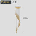 DecorBites™ Black LED Ceiling Chandelier: Stylish Staircase Lighting for Home Decor & Living Room