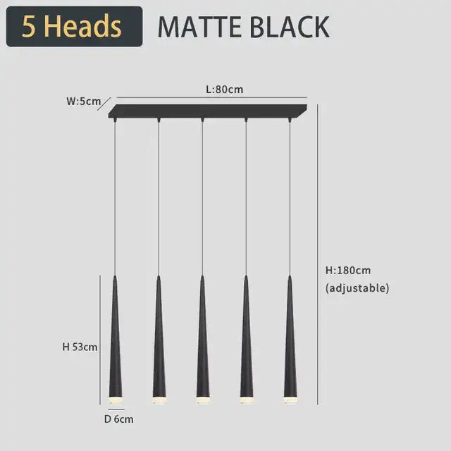 DecorBites™ Black LED Ceiling Chandelier: Stylish Staircase Lighting for Home Decor & Living Room