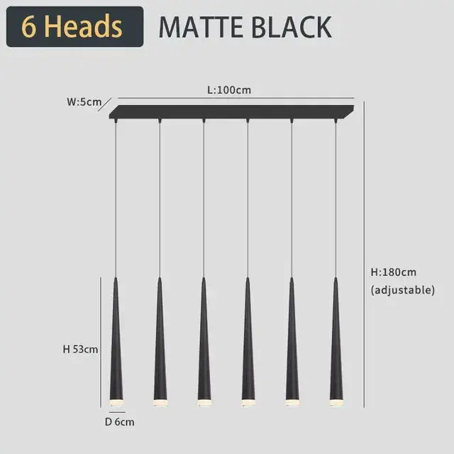 DecorBites™ Black LED Ceiling Chandelier: Stylish Staircase Lighting for Home Decor & Living Room
