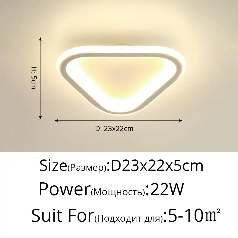 DecorBites™ Black Led Ceiling Light for Home Entryway - Modern Balcony Indoor Lamp