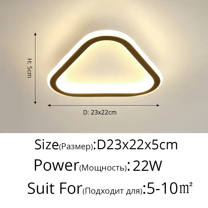DecorBites™ Black Led Ceiling Light for Home Entryway - Modern Balcony Indoor Lamp