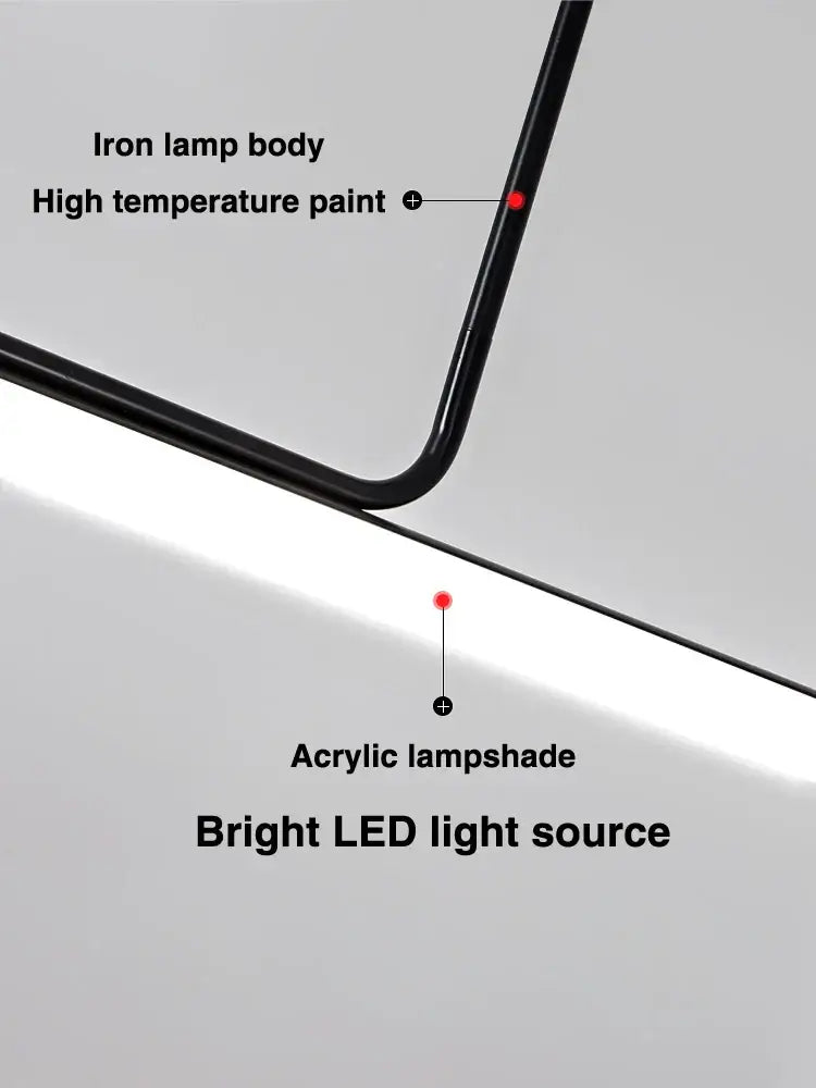 DecorBites™ Black LED Chandelier: Modern Dimmable Pendant Lights for Dining Room & Kitchen.