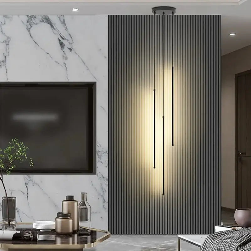 DecorBites™ Black LED Chandelier Pendant Lights for Dining Room and Bedroom