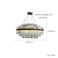 DecorBites™ Black LED Crystal Chandelier for Dining Room Luxury Design