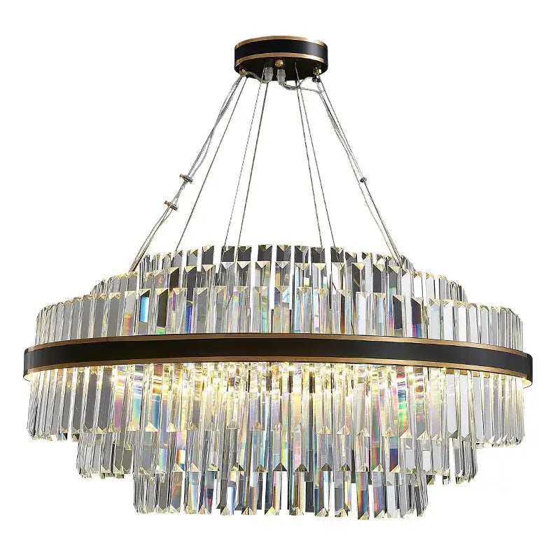 DecorBites™ Black LED Crystal Chandelier for Dining Room Luxury Design