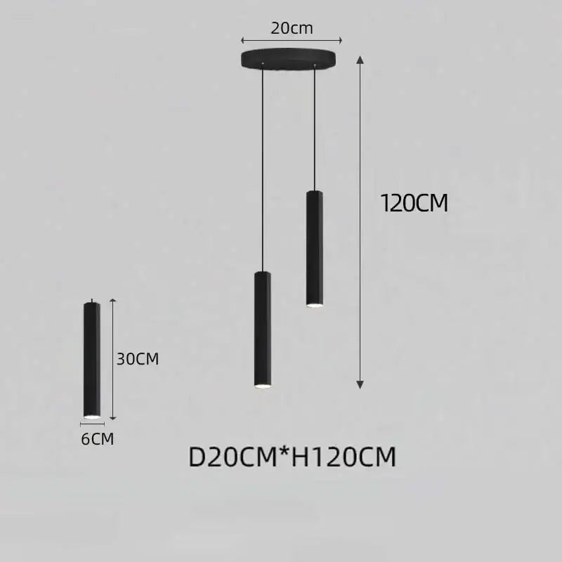 DecorBites™ Black LED Crystal Staircase Chandelier: Modern Nordic Design, Creative Island Hanging Lamp