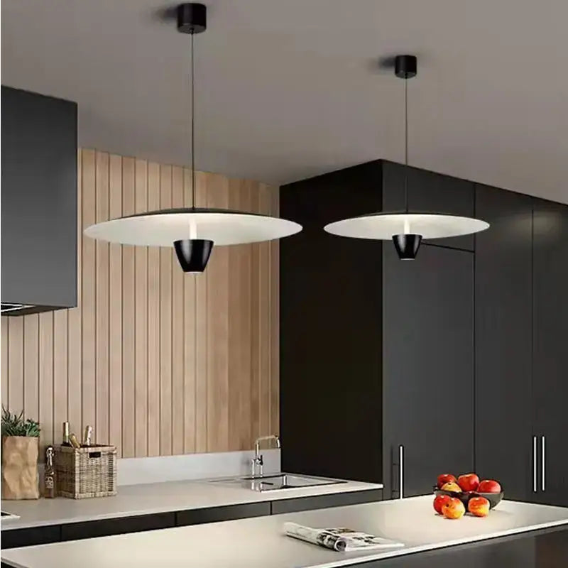 DecorBites™ Black LED Hanging Light: Italian Nordic Minimalist Ceiling Pendant Lamp