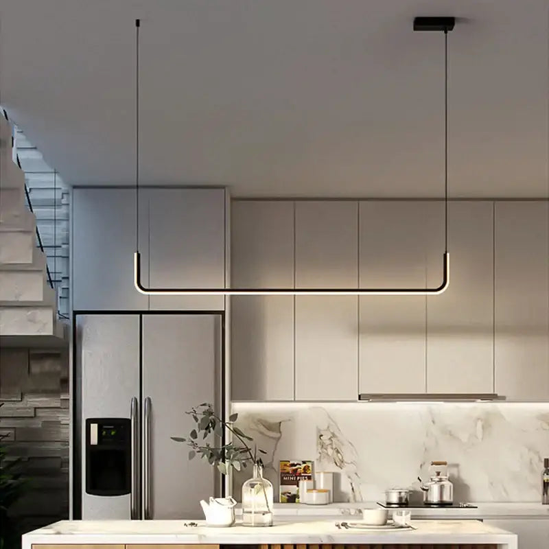 DecorBites™ Black LED Pendant Chandelier for Dining Room Kitchen Bar Decor
