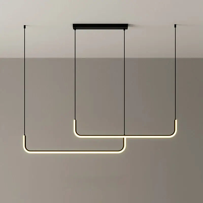 DecorBites™ Black LED Pendant Chandelier for Dining Room Kitchen Bar Decor