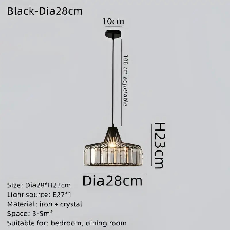 DecorBites™ Black LED Pendant Chandelier for Kitchen Dining Room, Modern Nordic Design