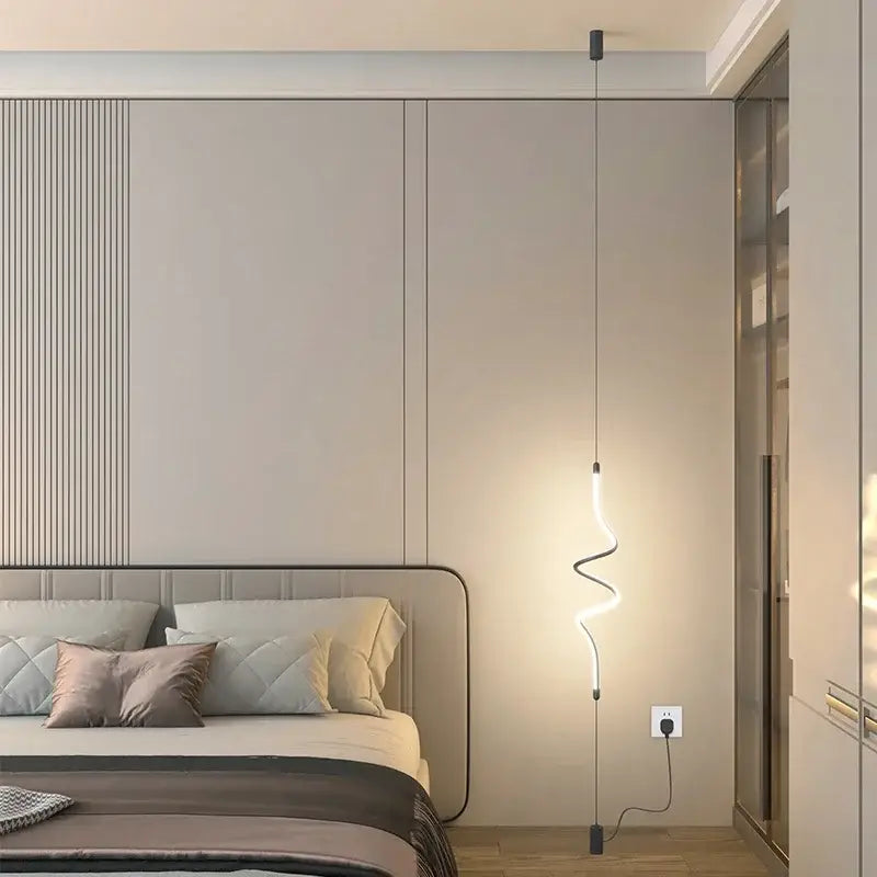 DecorBites™ Black LED Pendant Light for Modern Home Decor & Lighting in Living Room & Bedroom