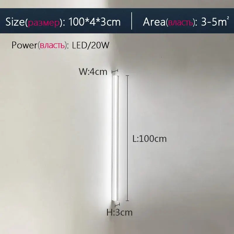 DecorBites™ Black LED Wall Lamp for Bedroom Living Room Aisle Sofa Background
