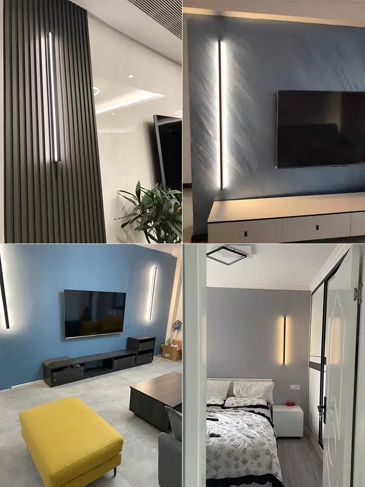 DecorBites™ Black LED Wall Lamp for Bedroom Living Room Aisle Sofa Background