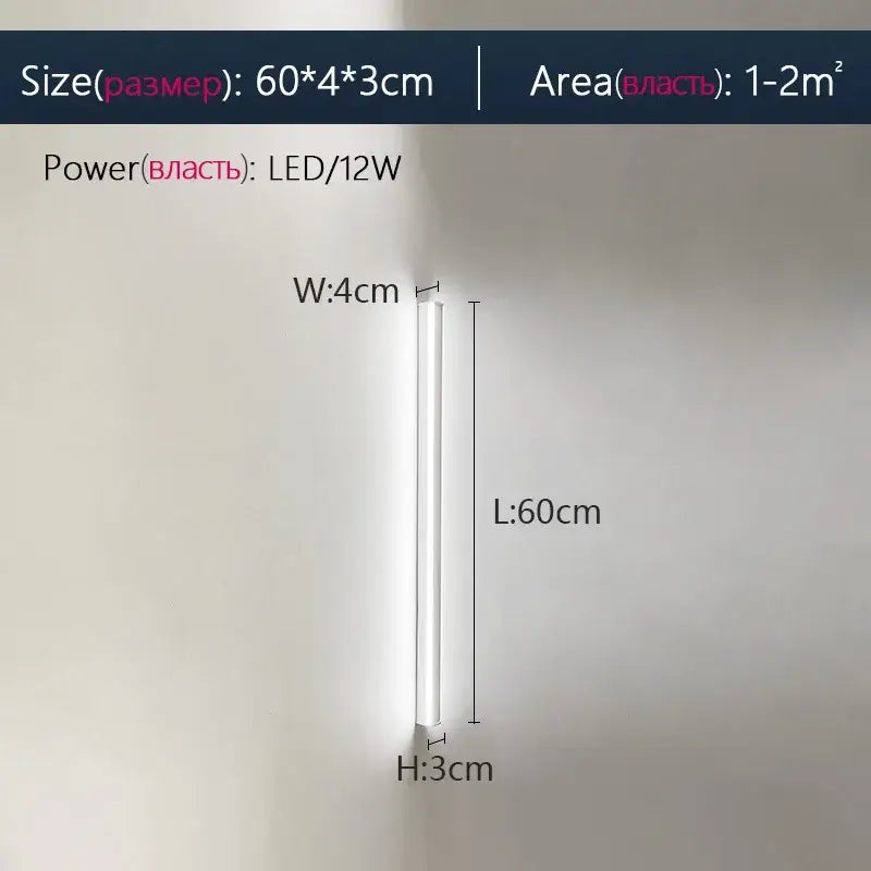 DecorBites™ Black LED Wall Lamp for Bedroom Living Room Aisle Sofa Background