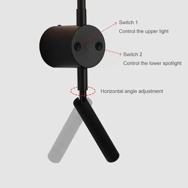 DecorBites™ Black LED Wall Lamp for Bedroom Living Room Stairs Dining Hallways