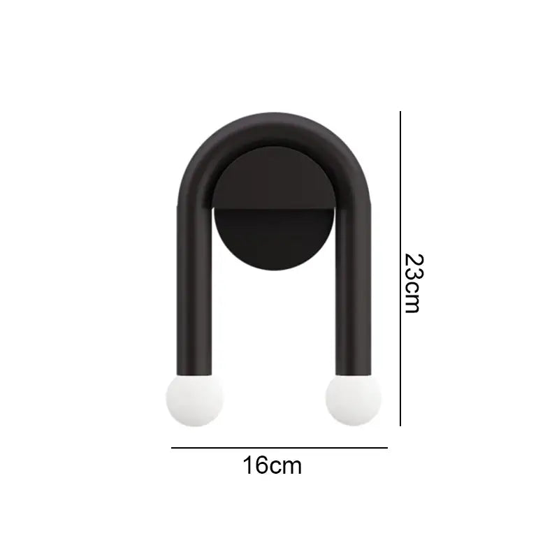 DecorBites™ Black LED Wall Lamp: Modern Nordic Indoor Sconces for Living Bedroom Bathroom