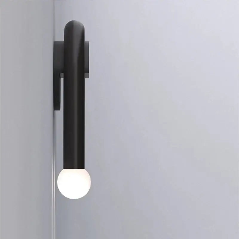 DecorBites™ Black LED Wall Lamp: Modern Nordic Indoor Sconces for Living Bedroom Bathroom
