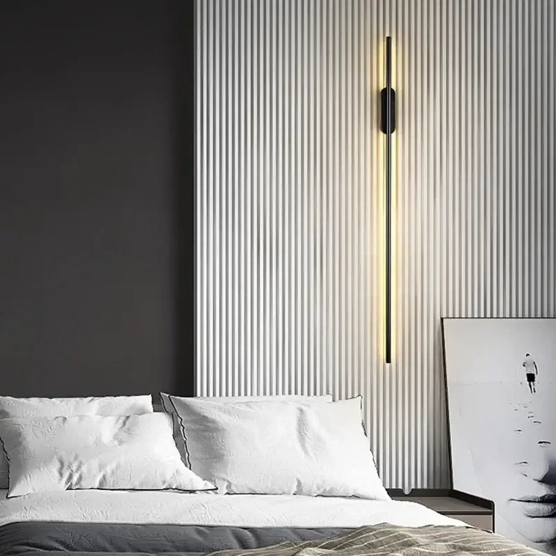 DecorBites™ Black LED Wall Lights - Modern Straight Line for Bedroom, Living Room, Kitchen Décor
