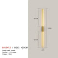 DecorBites™ Black LED Wall Lights - Modern Straight Line for Bedroom, Living Room, Kitchen Décor