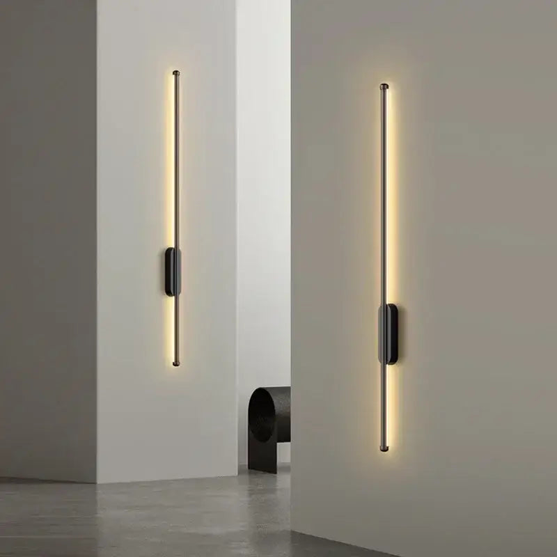 DecorBites™ Black LED Wall Lights - Modern Straight Line for Bedroom, Living Room, Kitchen Décor
