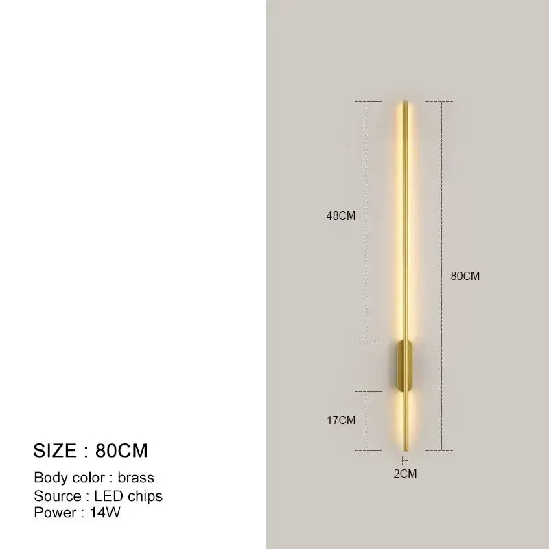 DecorBites™ Black LED Wall Lights - Modern Straight Line for Bedroom, Living Room, Kitchen Décor