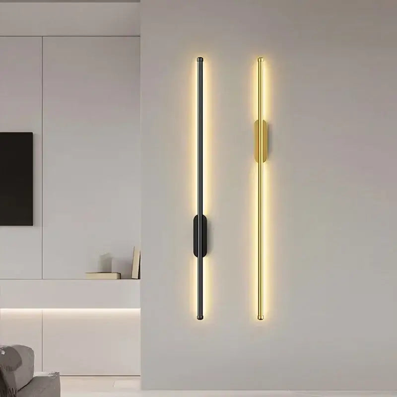 DecorBites™ Black LED Wall Lights - Modern Straight Line for Bedroom, Living Room, Kitchen Décor