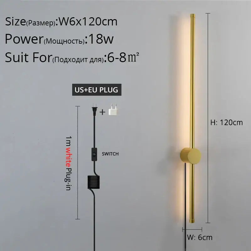 DecorBites™ Black LED Wall Sconce for Living Room Bedroom Lighting