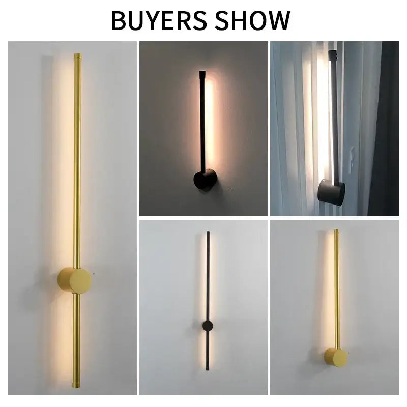 DecorBites™ Black LED Wall Sconce for Living Room Bedroom Lighting