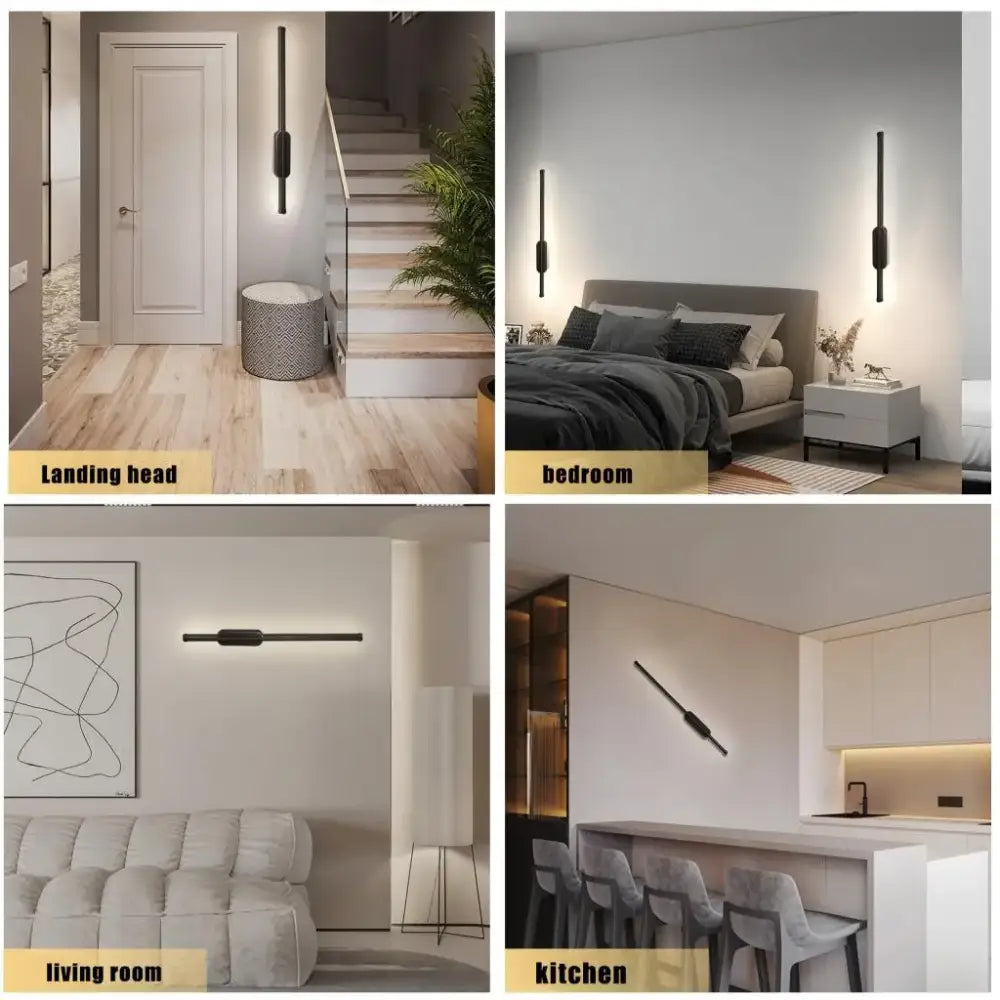 DecorBites™ Black LED Wall Sconce Minimalist Home Decor Light Fixture