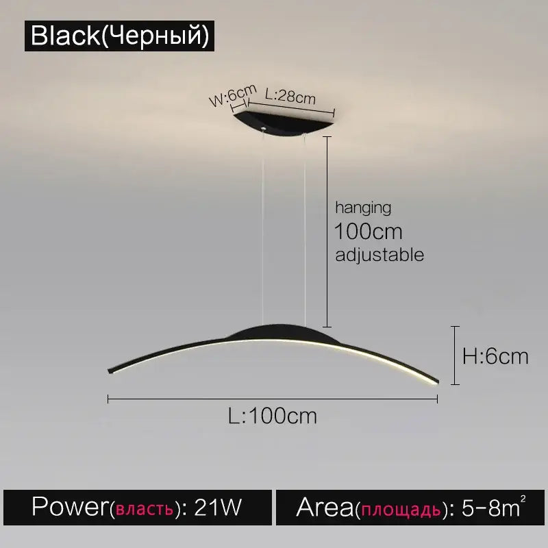 DecorBites™ Black Line Chandelier: Elegant Salon Design, Luxury Lighting for Home and Restaurant