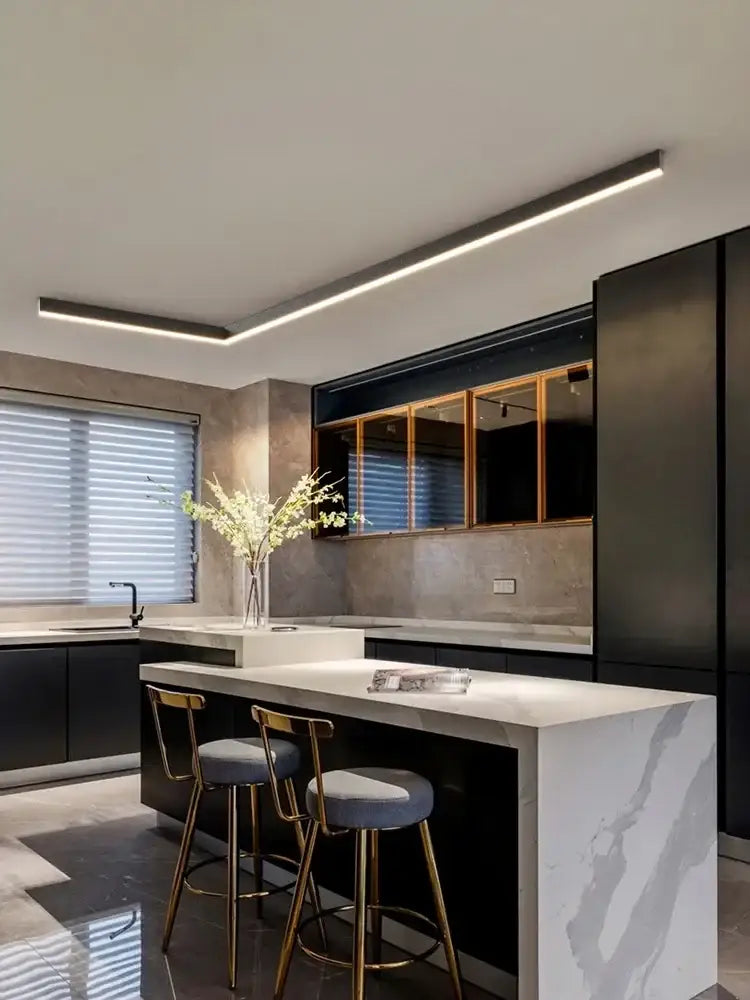 DecorBites™ Black Linear LED Ceiling Lamp for Living Room, Aisle, Dining Room