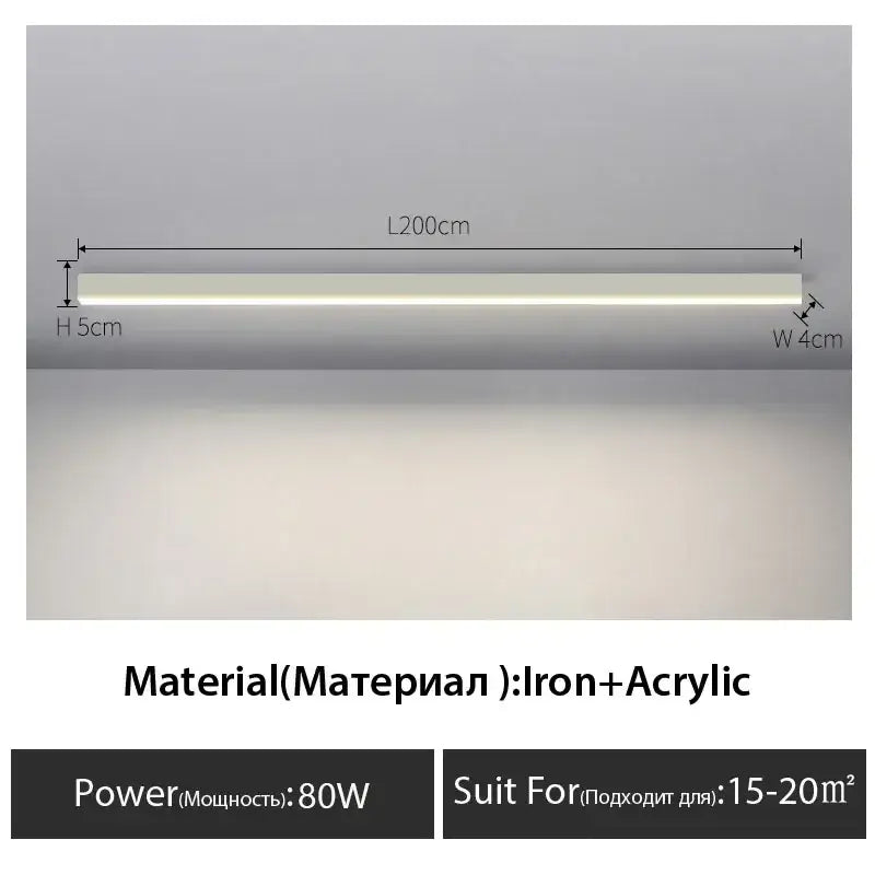 DecorBites™ Black Linear LED Ceiling Light for Aisle, Bedroom, Dining, Living Room – Minimalist Design