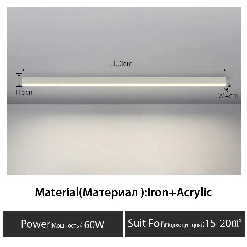 DecorBites™ Black Linear LED Ceiling Light for Aisle, Bedroom, Dining, Living Room – Minimalist Design