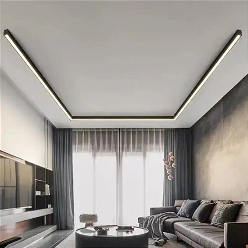 DecorBites™ Black Linear LED Ceiling Light for Aisle, Bedroom, Dining, Living Room – Minimalist Design
