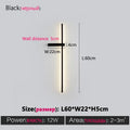 DecorBites™ Black Long Strip Wall Lamp - Modern Minimalist Bedroom Living Room TV Wall Light