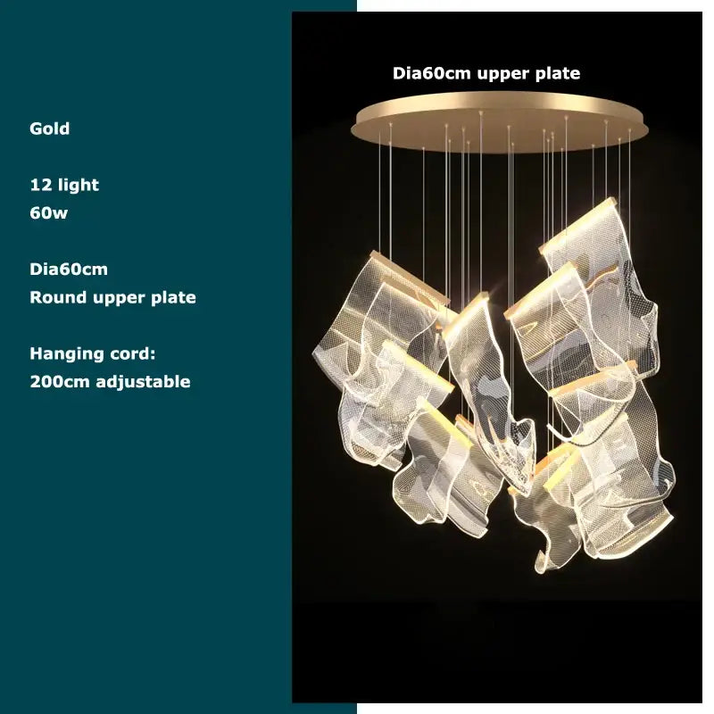 DecorBites™ Black Love Chandelier Lighting for Dinning Room