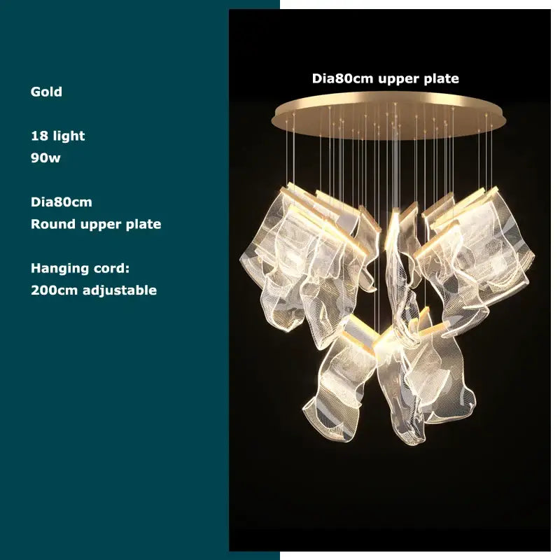 DecorBites™ Black Love Chandelier Lighting for Dinning Room