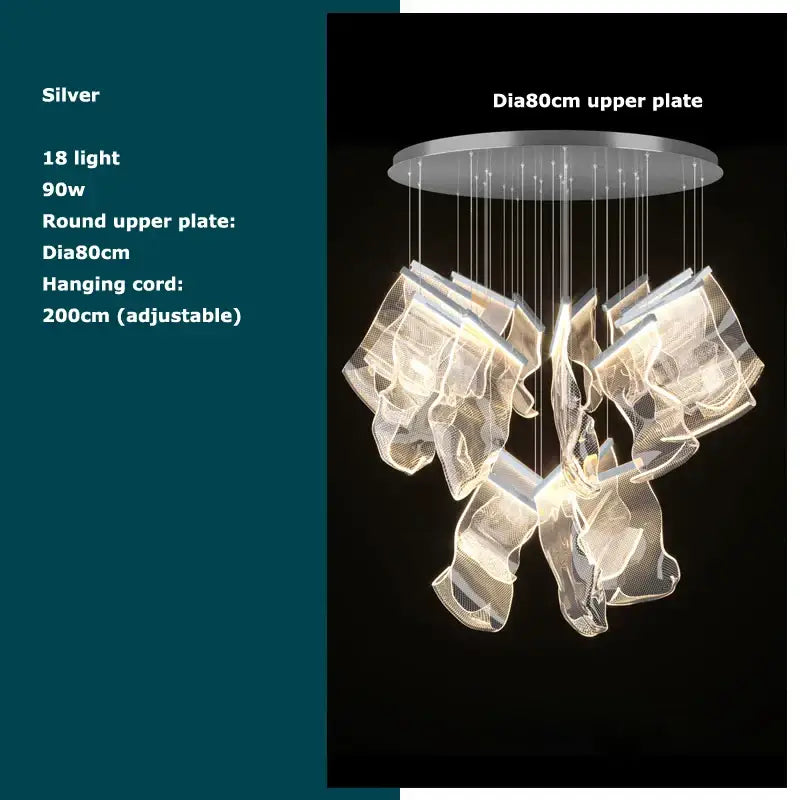 DecorBites™ Black Love Chandelier Lighting for Dinning Room