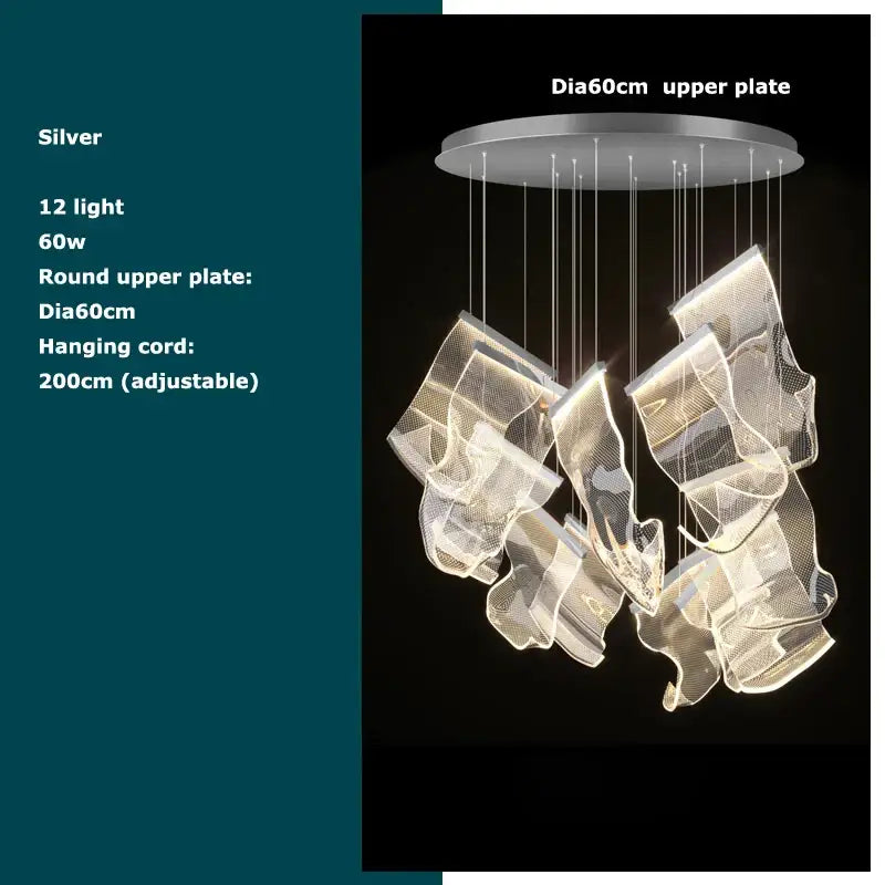 DecorBites™ Black Love Chandelier Lighting for Dinning Room