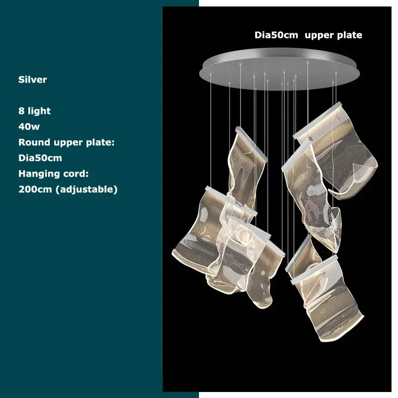 DecorBites™ Black Love Chandelier Lighting for Dinning Room