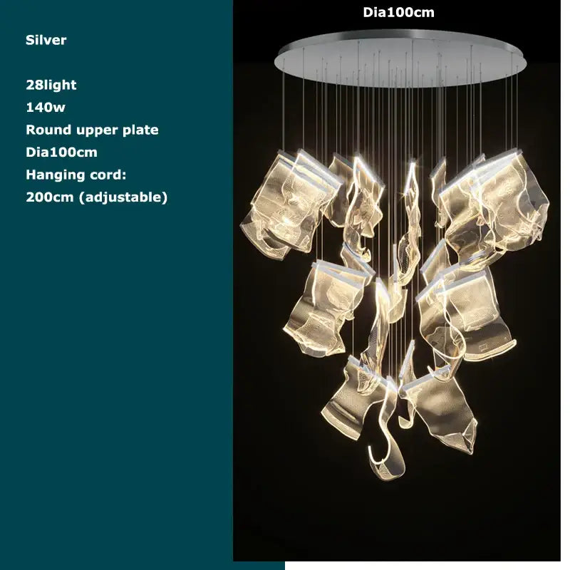 DecorBites™ Black Love Chandelier Lighting for Dinning Room