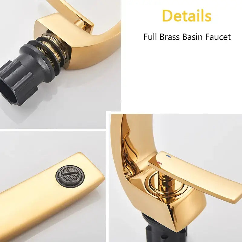 DecorBites™ Black Luxury Brass Basin Faucet Mixer Tap